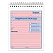 Adams While You Were Out Pad , 4 x 5.5 Inch, Spiral Bound, 2-Part, Carbonless, Pink and Canary (SC9711D)