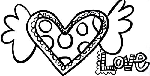 PaintaDoodle 12 x 24 Heart with Wings-Love Painting Kit