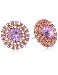 Betsey Johnson "Rose Gold Boost" Crystal Burst Stud Earrings