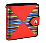 Case-It Velcro Closure 2-inch 3-Ring Binder with Tab File, Red Print (S-815-RED-P)
