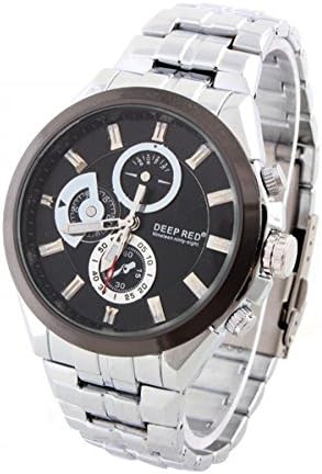 EnterSandman fashion Deep Red Men Fashion Watch Analog Sports Stainless Steel Wristwatch Quartz New 2015