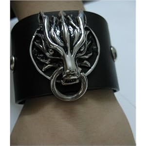 Final Fantasy Cloud Wolf head Wrist Band
