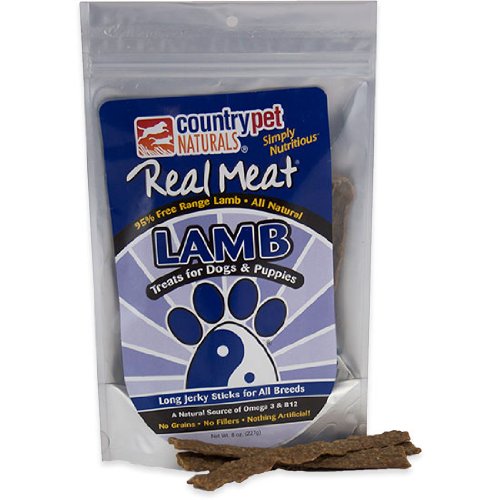 Country Pet Dog And Puppy Jerky Treats Lamb, 8-Ounce Unit