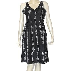 Sun Dress Casual Tank Spaghetti Straps Flirty Cotton Fabric Size 18