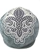 Fender Blue Leather Front Row Driver Hat Studded Fleur De Lis Fender Driver Cap