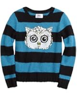 Justice Girls Striped Critter Knit Sweater