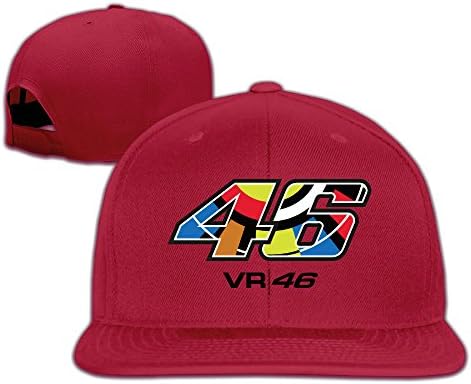 Stylish Valentino Rossi Racing Number #46 Snapback Ajustable Flat Cap Red