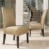 American Modern Leather Side Chair