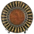 Gallery Asian Dynasty Plate with Stand in Natural Parchment