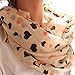 Sweet Love Heart Dots Printing Chiffon Shawl Scarf Wrap,Pink