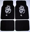 Dragon Silver Front & Rear Carpet Car Truck SUV Floor Mats