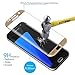Galaxy S7 Edge Screen Protector, JETech Tempered Glass Full Screen Screen Protector Film for Samsung Galaxy S7 Edge (Gold)