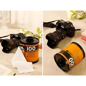 おもしろ カメラ 雑貨　パトローネ フィルム 風 トイレット ペーパー ホルダー (イエロー)