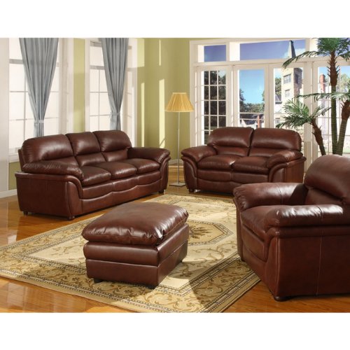 Baxton Studio Redding Leather Modern Sofa Set Baxton Studio Redding Leather Modern Sofa Set