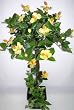 3' Silk Hibiscus Topiary Tree Yellow
