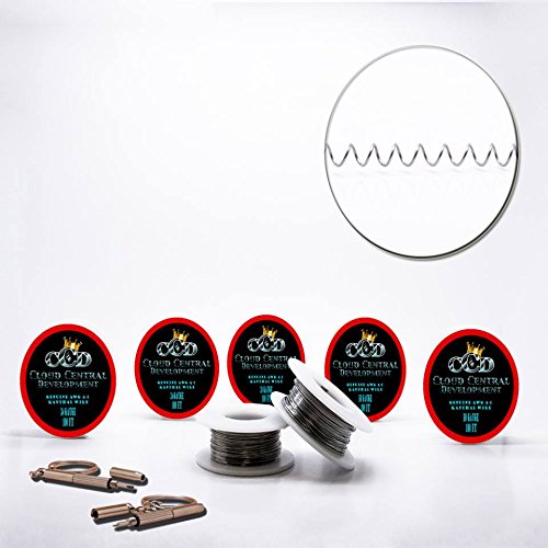 GENUINE CLOUD CENTRAL PREMIUM [ALL 5] = 24 26 28 30 32 GAUGE AWG A-1 KANTHAL RESISTANCE WIRE 100' FT ROLL EACH w/ RBA RDA MULTI-TOOL