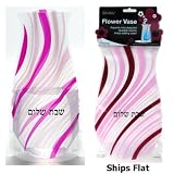 Flower Vase Shabbat-Shalom Purple Vazu Vases, Judaica
