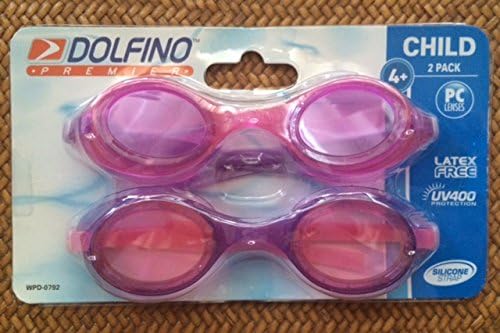Dolfino Premier - Child 2 Pack Swimmers Goggles (Pink and Purple)