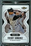 2007 Topps Finest #80 Freddy Sanchez Baseball Card Pittsburgh Pirates - Mint Condition - Shipped In Protective Display Case !!