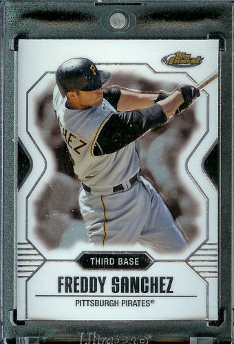 2007 Topps Finest #80 Freddy Sanchez Baseball Card Pittsburgh Pirates - Mint Condition - Shipped In Protective Display Case !!