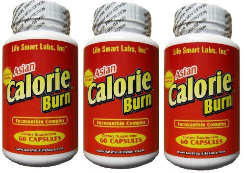 Asian Calorie Burn by Life Smart Labs. Weight Loss Diet pills, 180 capsules , 3 months Supply, 1 per day, 60 per bottle, slimming formula, fat burnning, appetite suppressant ( 3 Pack)