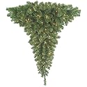 Barcana 3-Foot 200 Clear Christmas Light Ready Trim Chandalier Upside Down Christmas Tree