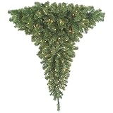 Barcana 3-Foot 200 Clear Light Ready Trim Chandalier Upside Down Christmas Tree
