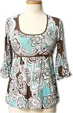 Japanese Weekend d&a bishop sleeve top - nursing/maternity - XS-L.