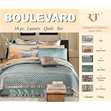 16 Pc Boulevard Queen Comforter Bed in a Bag, Includes Two 200 Thread Count Egyptian... by 