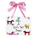 Jamie's Painting & Design Pink Dogs Plaque