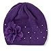 Tou Girl's Winter Flower Hats Diamante Princesses Hats Crochet Caps 1-7t