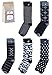 Mens Formal Black White Dress Socks Fun Tuxedo Gift 3-Pack Awesome, Made in USA,Formal Black & White,US Men 8-13, Women 9-15