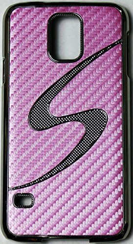 KTO© Fashion S Luxury Carbon Fiber Design Hard Shell for the Samsung Galaxy S5 Mobile Phone Case (Pink)