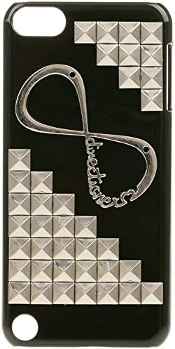 Apple Ipod Touch 5 one direction Case USBerry DIY Punk Style Unique Fashion 3D Handmade Silver Pyramid Nails Studs on Hard Black Skin for Apple Ipod Touch 5 Infinity Directioner DIY Cover Case