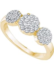 0.50CTW DIAMOND FLOWER RING