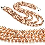 Emma Pink 6-7mm A Freshwater Pearl Necklace 16 inch