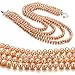 Emma Pink 6-7mm A Freshwater Pearl Necklace 18 inch Princess Length