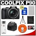 Nikon Coolpix P90 24x Optical Zoom Digital Camera + 8GB Memory Card + EN-EL5 Battery + Cameta Bonus Accessory Kit