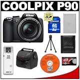 51jPP8vC95L. SL160  Nikon Coolpix P90 24x Optical Zoom Digital Camera + 8GB Memory Card + EN EL5 Battery + Cameta Bonus Accessory Kit