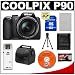 Nikon Coolpix P90 24x Optical Zoom Digital Camera + 8GB Memory Card + EN-EL5 Battery + Cameta Bonus Accessory Kit