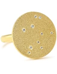 Ella Poe "Constellations" 14k Vermeil Sagittarius Diamond Ring, Size 7