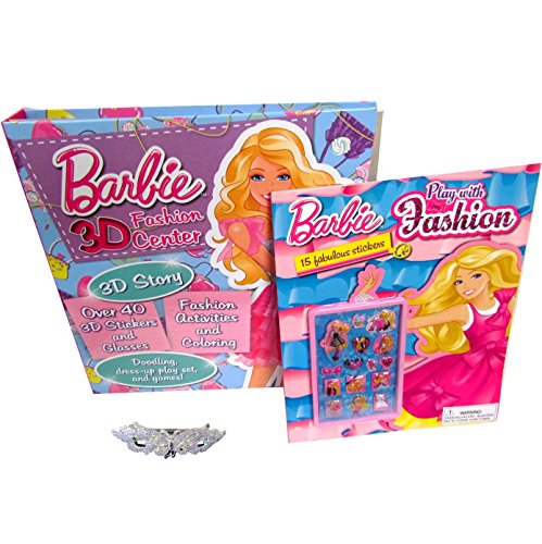 2 Barbie Books for Kids: Barbie Coloring Book and Barbie Activity Book for Girls + a 3