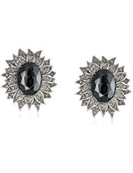 Ben-Amun Jewelry Crystal Deco Clip-On Earrings
