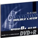 PLATINUM - DVD+R 220 minutes, 8,5 Go, 8x, double couche, JC Jewel Case