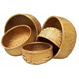 Handcrafted Smoked Bamboo Rice Bowls (Cambodia)