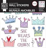 Me and My Big Ideas Removable Wall Sticker, She Wears The Crown with Rhinestones