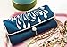 Red Blossom Jewelry Roll Clutch - Embroidered Chrysanthemum (Black)