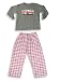 Mis Tee V-Us - Toddler Boys Long Sleeved Pant Set, Charcoal, Red