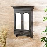 Wall Mount Jewelry Mirror - Black