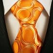 Neckties By Scott Allan, 100% Woven Tie, Geometric Orange Mens Designer NeckTie Neckties By Scott Allan, 100% Woven Tie, Geometric Orange Mens Designer NeckTie